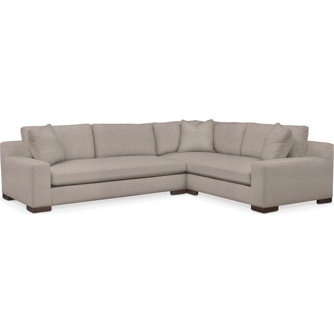 Living Room Furniture - Ethan 2-Piece Large Sectional