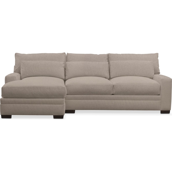 Living Room Furniture - Winston 2-Piece Sectional with Chaise