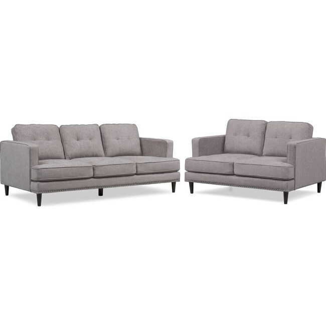 Living Room Furniture - Parker Sofa and Loveseat Set