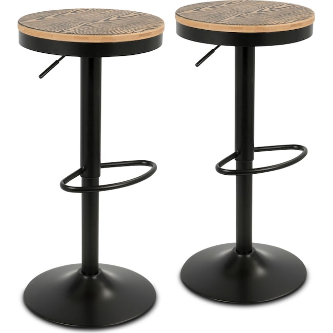 Dining Room Furniture - Noa Set of 2 Adjustable Swivel Bar Stools