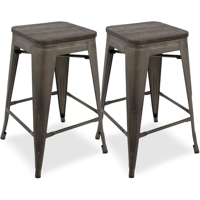 Dining Room Furniture - Dax Set of 2 Counter-Height Stools