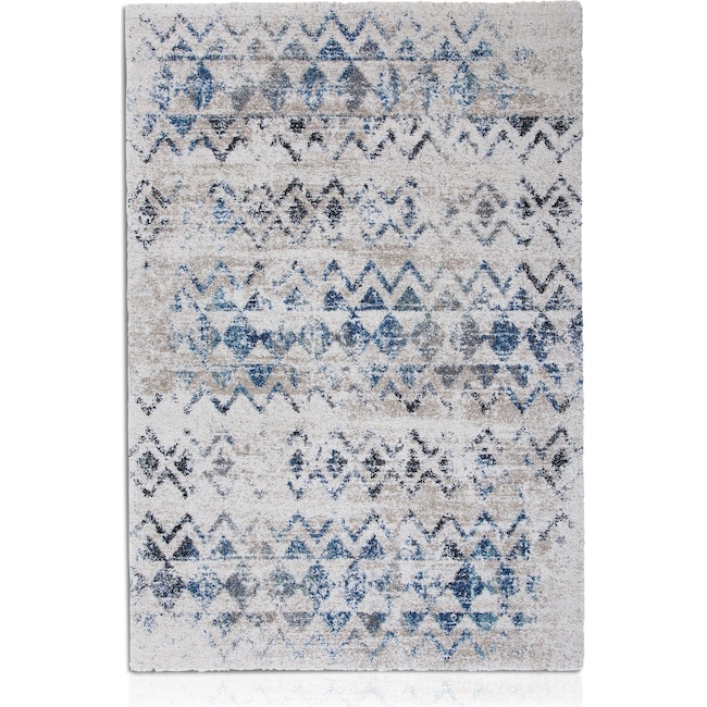 Rugs - Granada Area Rug - Blue Triangle