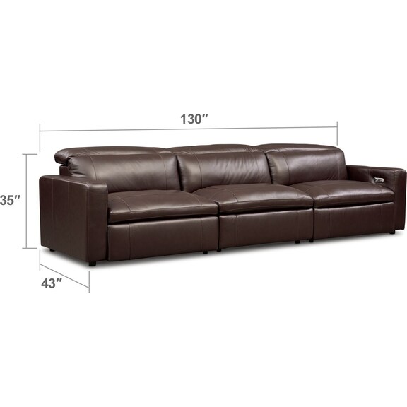 Living Room Furniture - Happy 3-Piece Dual-Power Reclining Sofa