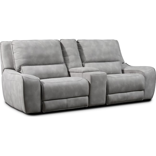 Living Room Furniture - Holden Dual-Power Reclining Loveseat - Stone
