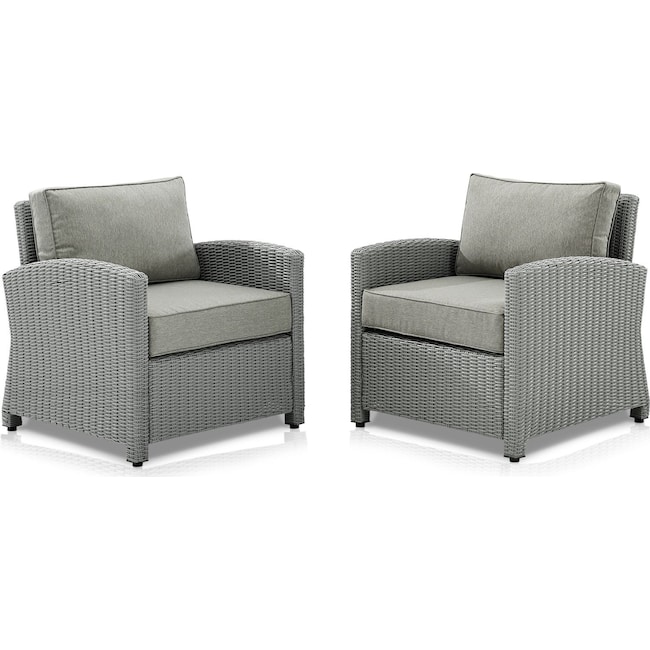 Outdoor Furniture - Destin Set of 2 Outdoor Chairs