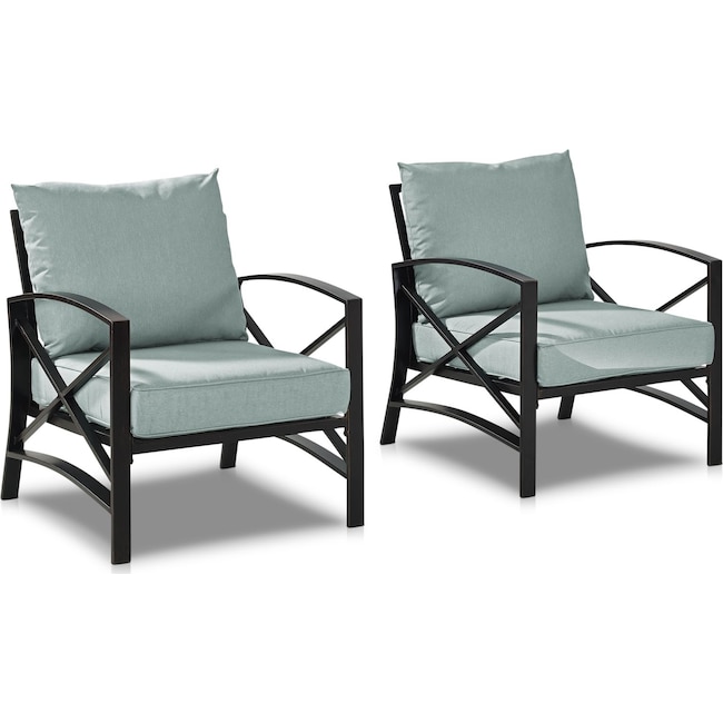 Outdoor Furniture - Clarion Set of 2 Outdoor Chairs