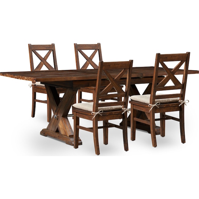 Dining Room Furniture - Shiloh Dining Table and 4 Dining Chairs