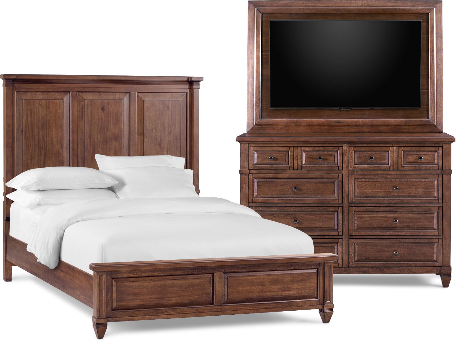Rosalie 5 Piece Bedroom Set With Dresser And Tv Mount Value City
