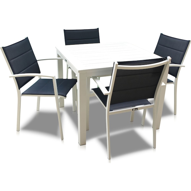 Outdoor Furniture - Edgewater Outdoor Square Dining Table and 4 Chairs