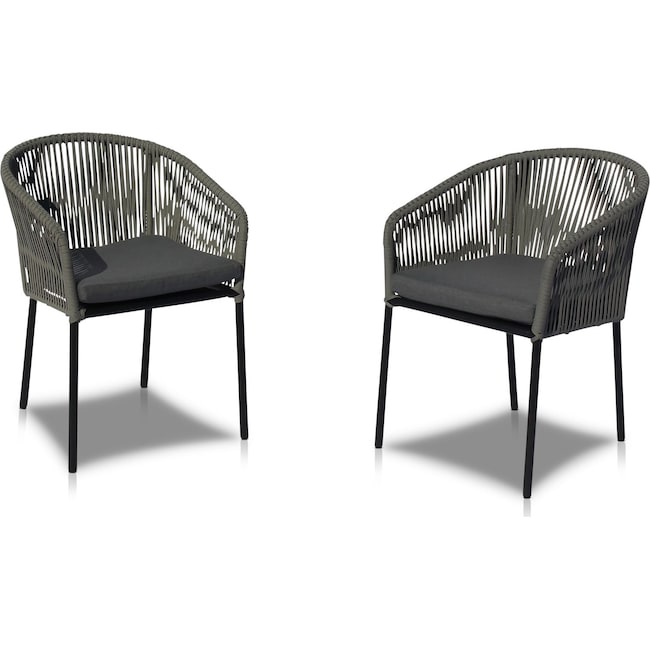 Outdoor Furniture - Paloma Set of 2 Outdoor Dining Chairs