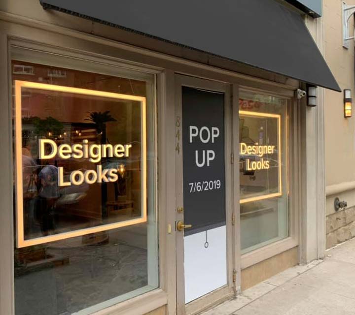 value city furniture - designer looks pop-up shop storefront