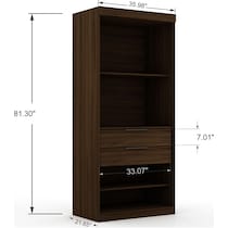  cornell dark brown wardrobe   