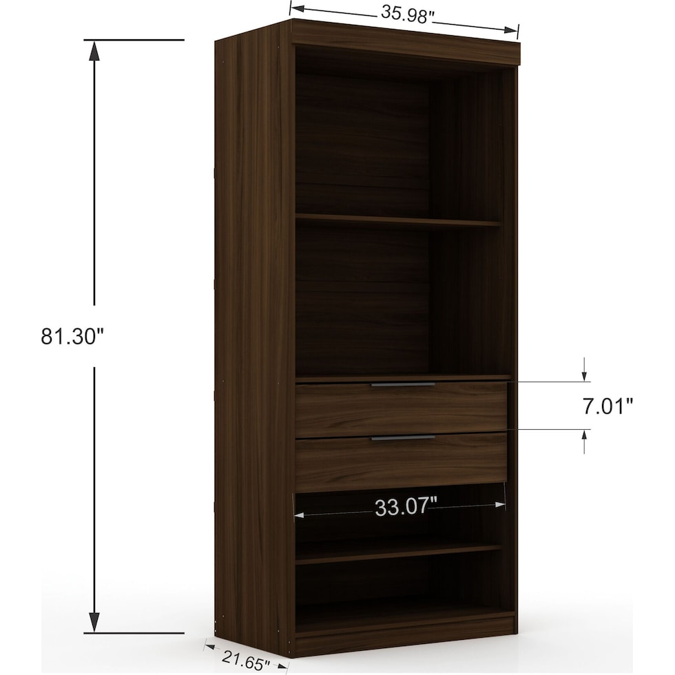  cornell dark brown wardrobe   