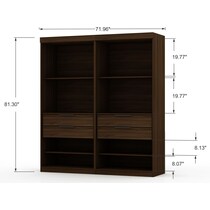  cornell dark brown wardrobe   