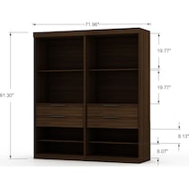  cornell dark brown wardrobe   
