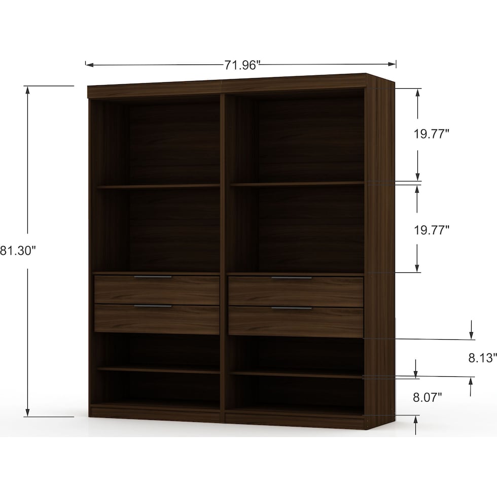  cornell dark brown wardrobe   