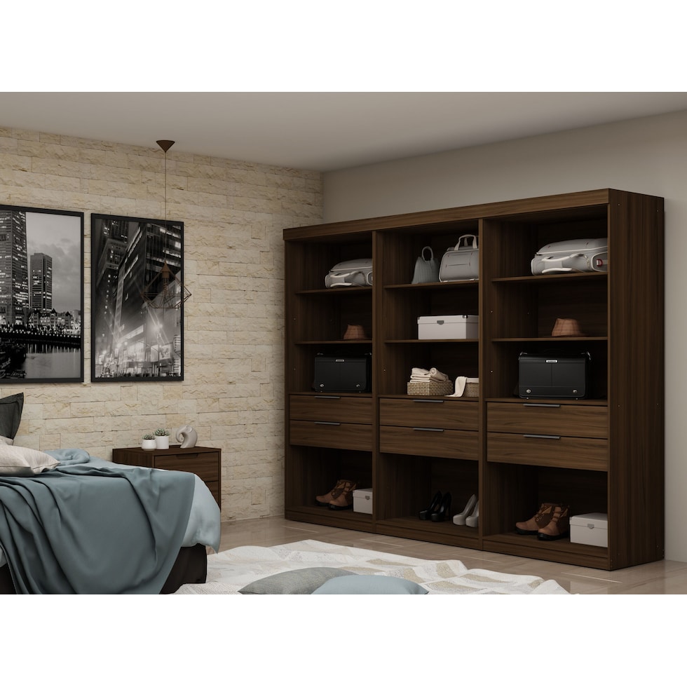  cornell dark brown wardrobe   