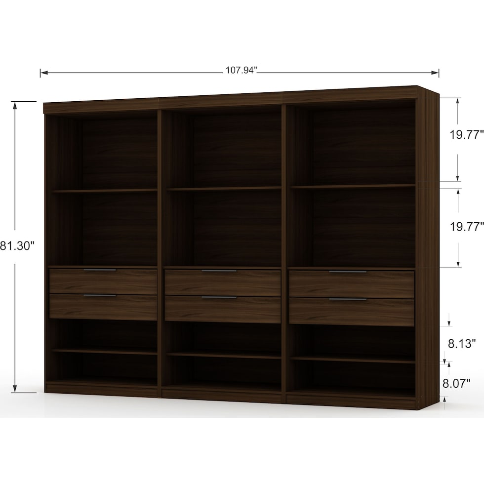  cornell dark brown wardrobe   
