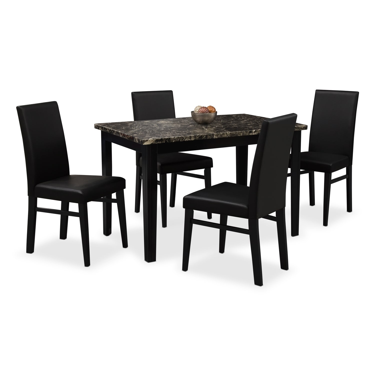 Shadow Dining Table and 4 Dining Chairs Value City Furniture