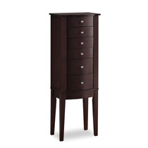 abbie dark brown jewelry armoire   