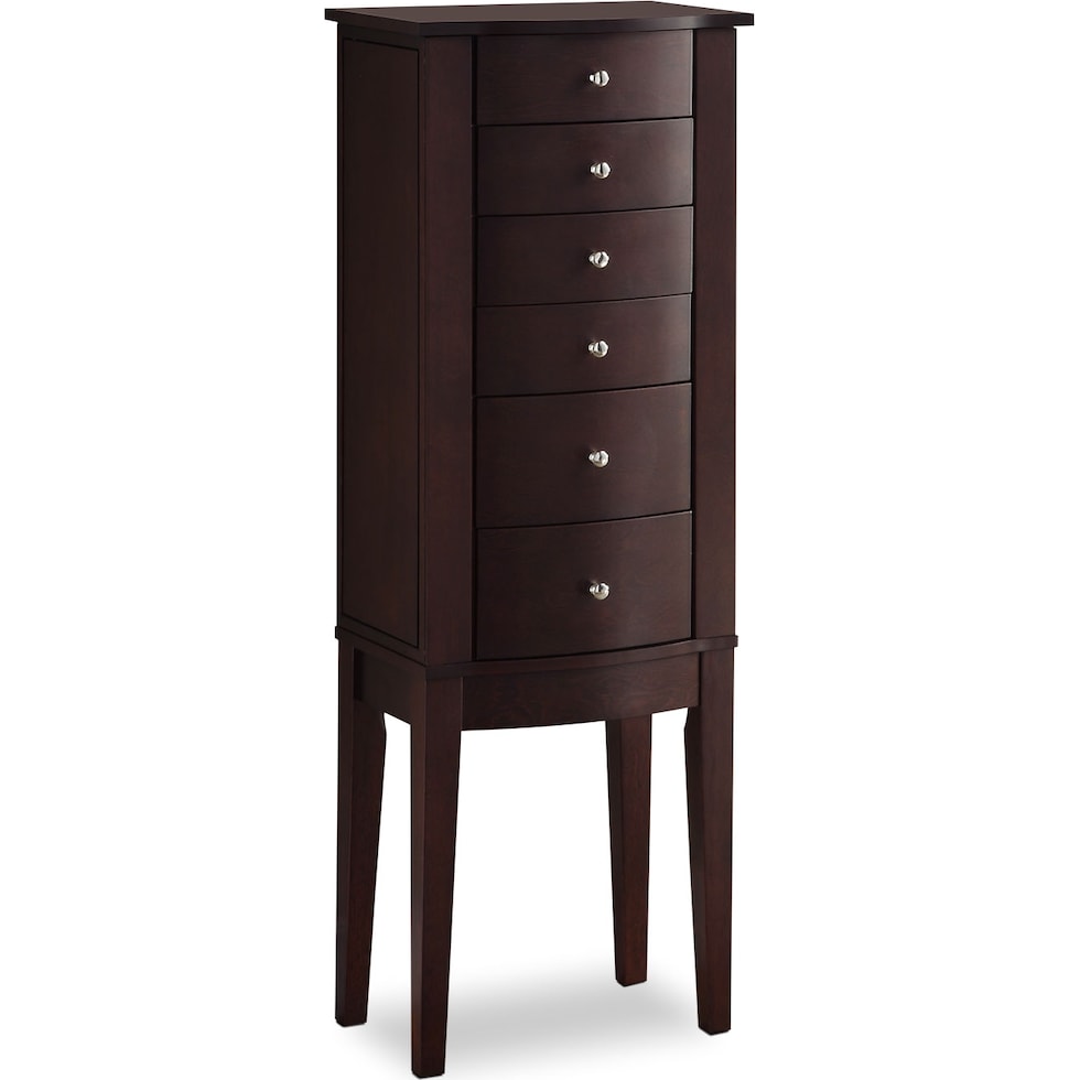 abbie dark brown jewelry armoire   