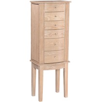 abbie light brown jewelry armoire   