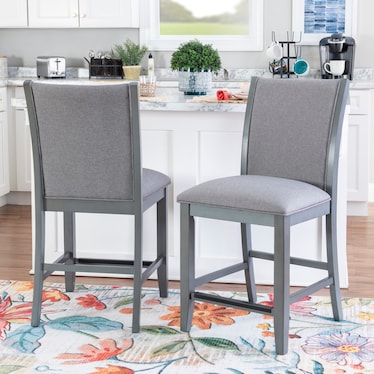 Abbot Counter Stool Set Of 2 Gray