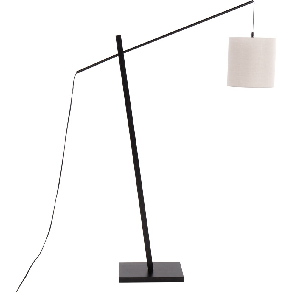 aberdeen black gray floor lamp   