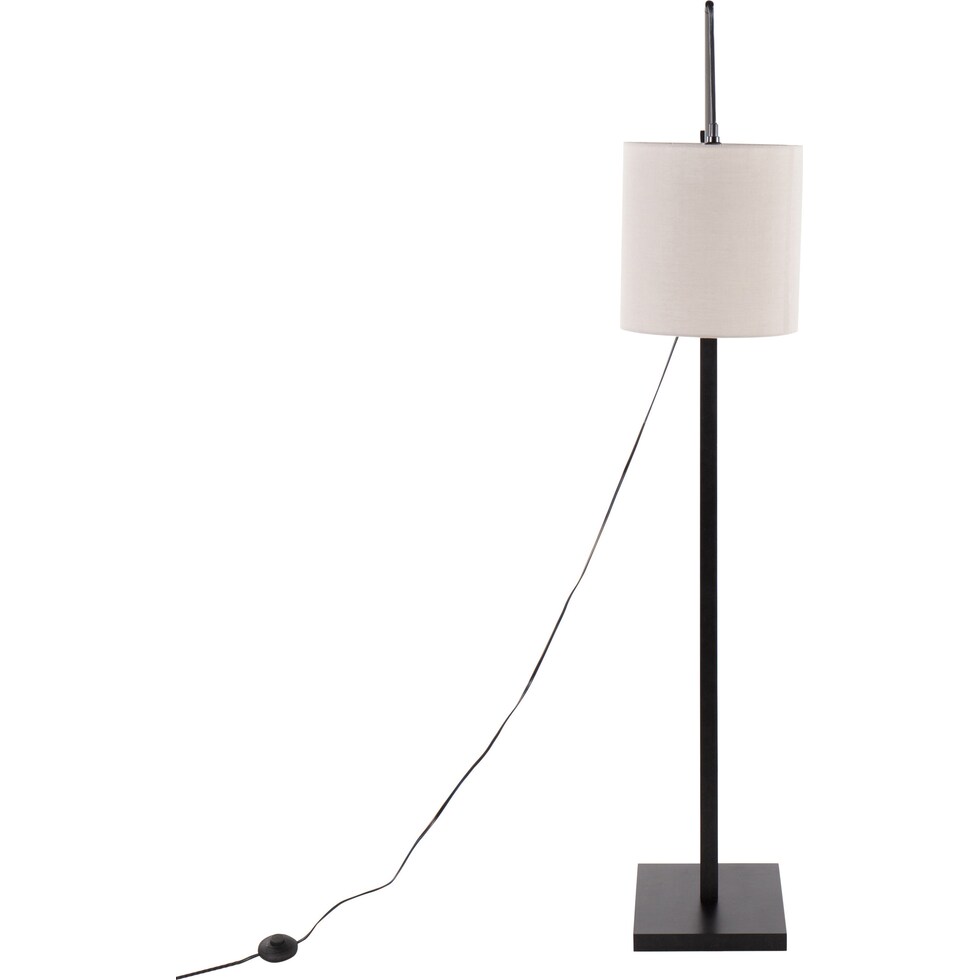 aberdeen black gray floor lamp   