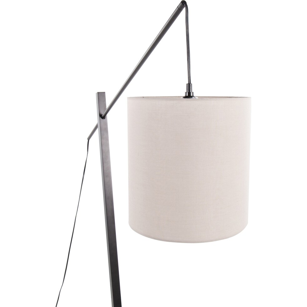 aberdeen black gray floor lamp   