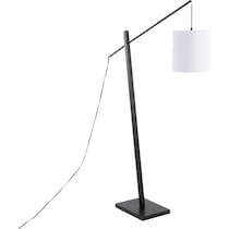 aberdeen black white floor lamp   