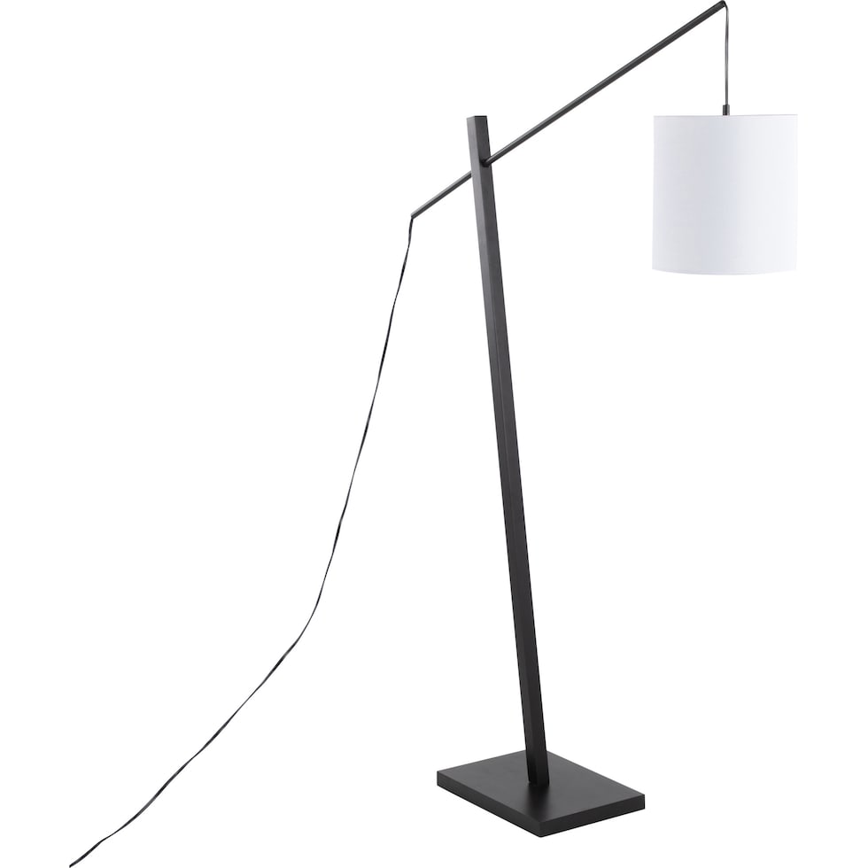 aberdeen black white floor lamp   