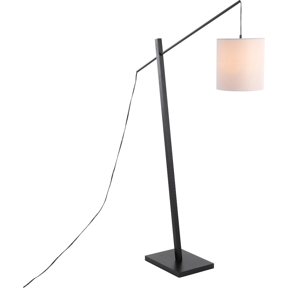 aberdeen black white floor lamp   