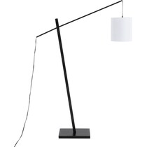 aberdeen black white floor lamp   