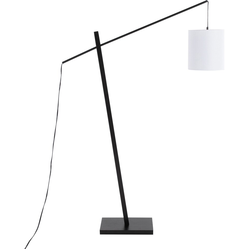 aberdeen black white floor lamp   