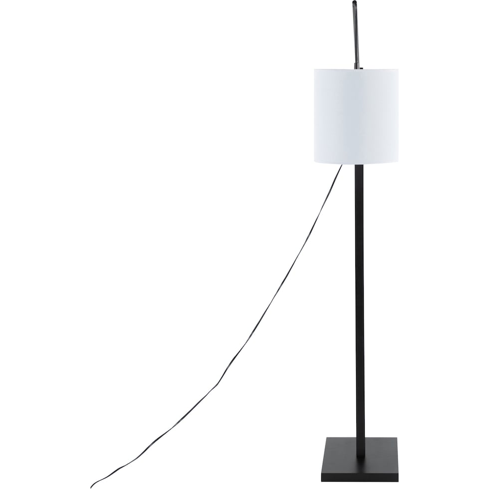 aberdeen black white floor lamp   