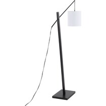 aberdeen black white floor lamp   