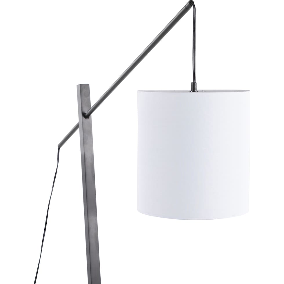 aberdeen black white floor lamp   