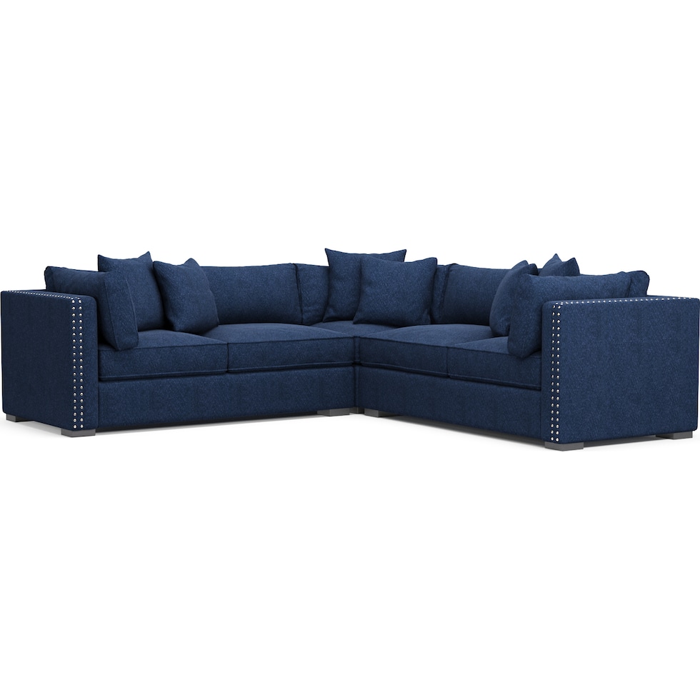 abington blue  pc sectional   