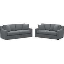 abington blue ottoman   