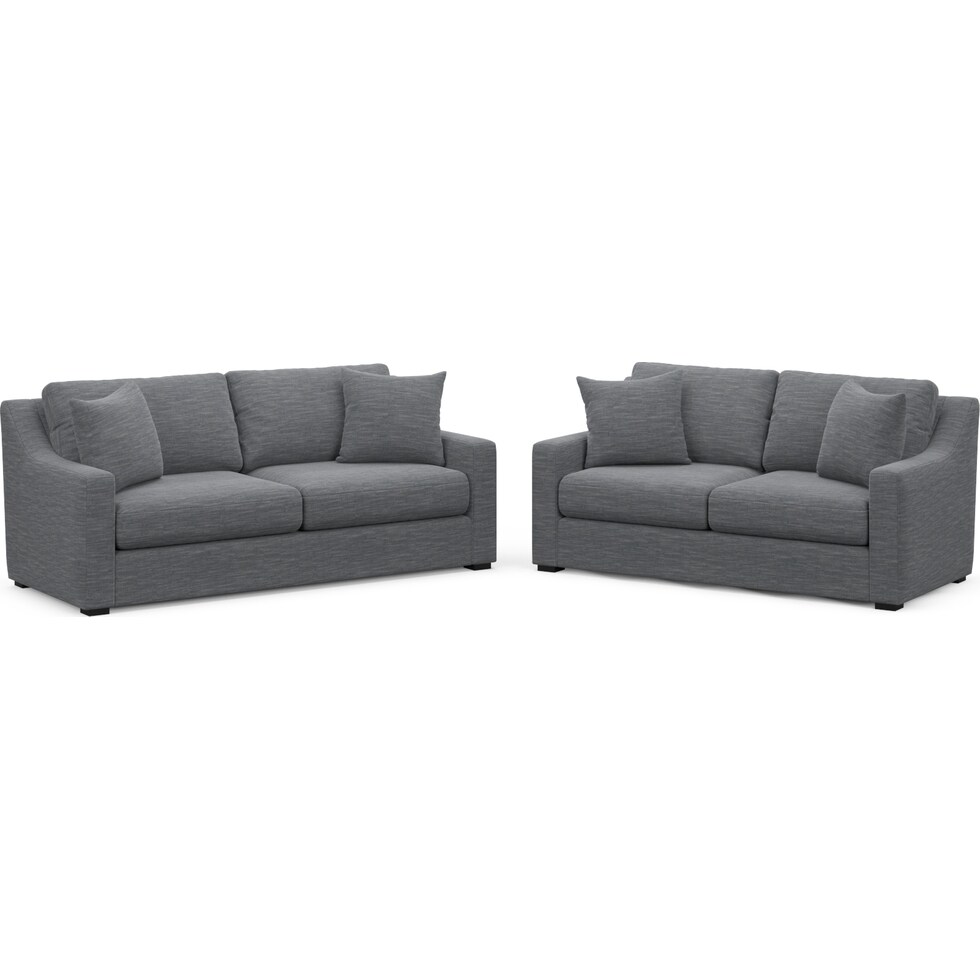 abington blue ottoman   