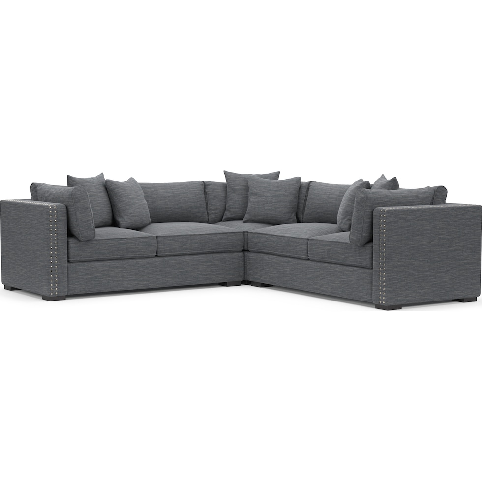 abington blue sectional   