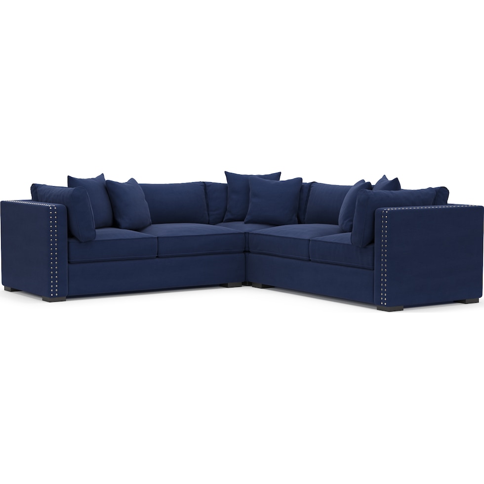 abington blue sectional   