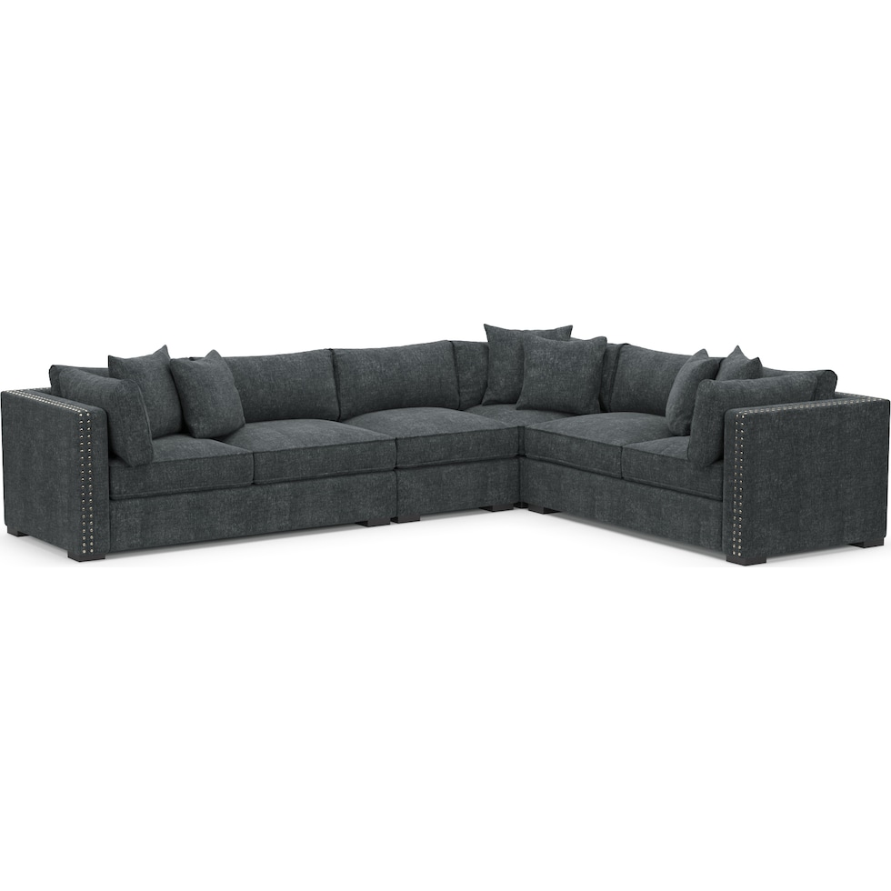 abington blue sectional   