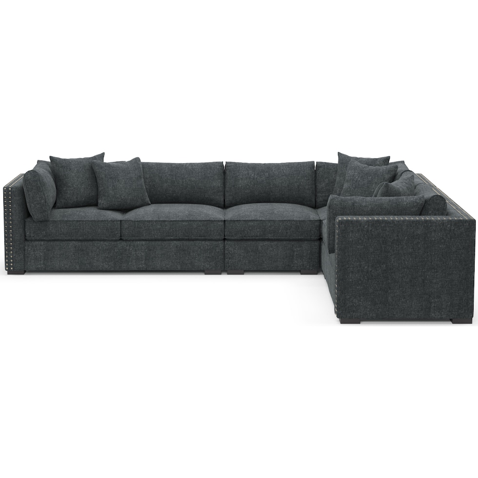 abington blue sectional   
