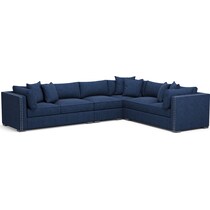 abington blue sectional   