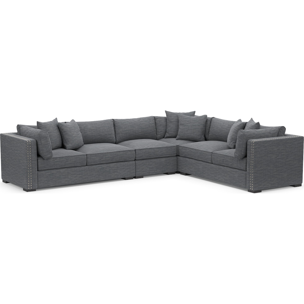 abington blue sectional   