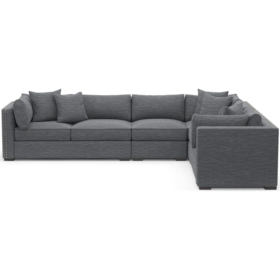 abington blue sectional   