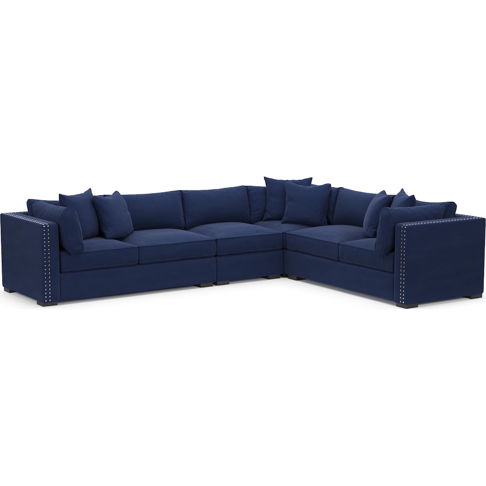 abington blue sectional   