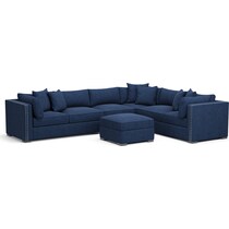 abington blue sectional   